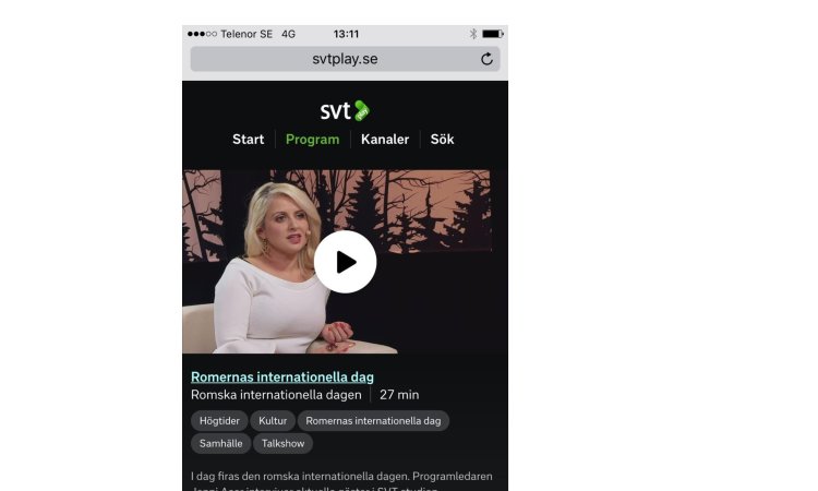 Romska nationaldagen på SVT med Marcela från Trajosko Drom