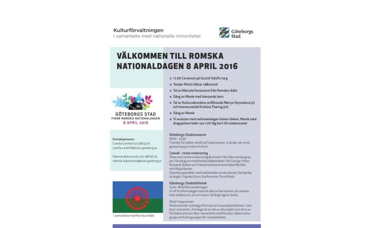 Välkommen att fira romska nationaldagen med oss!